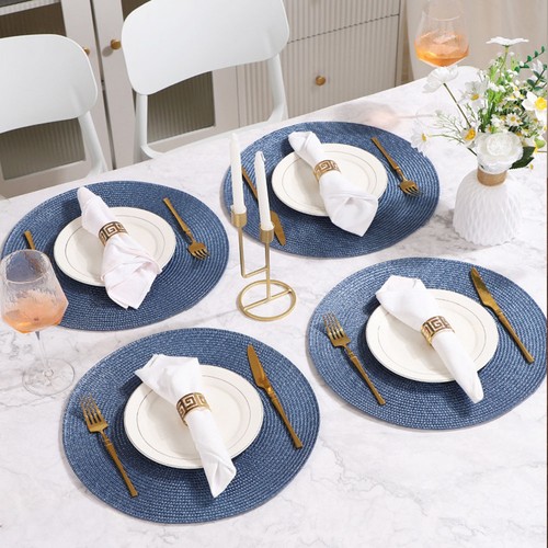 38cm round placemats braided - 38cm,