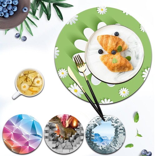 Printed leather placemats - printed,