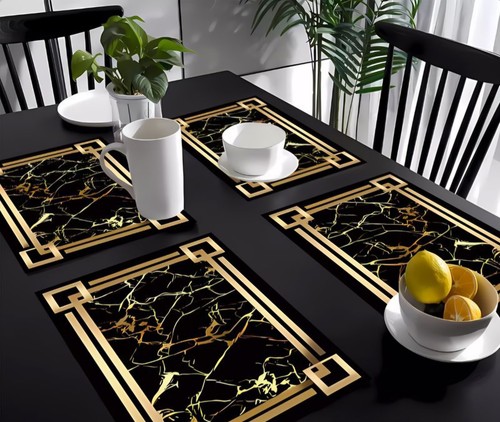 4pcs pvc table mats heat - table,