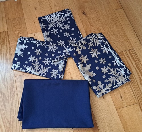 Large navy silver - large, cloth