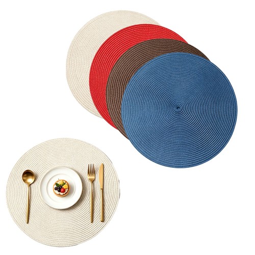 Woven table place mats - table, large