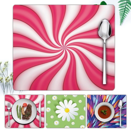 Printed leather placemats - printed,