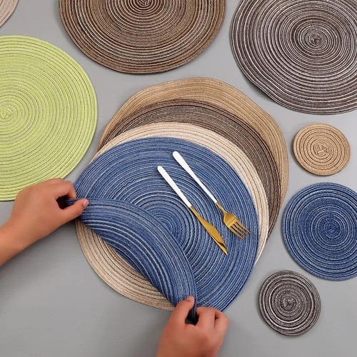 Table place mats large round - mats,