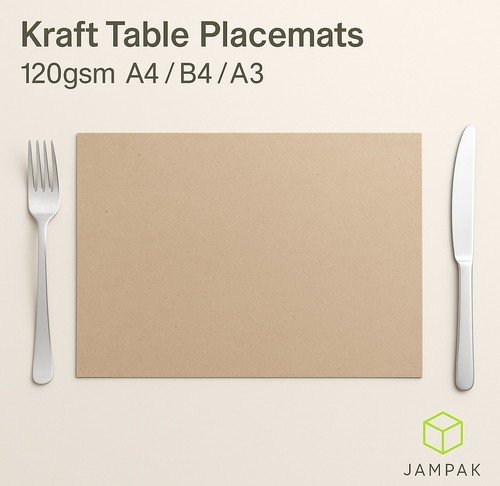 Placemat paper white and kraft - and,