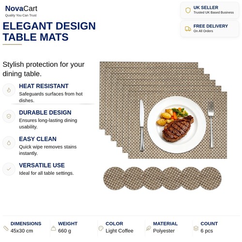 Table mats set - mats, washable