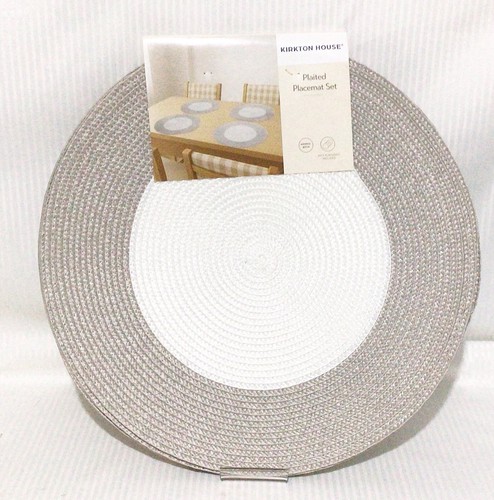 Round placemats woven grey - placemats,