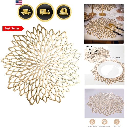 Gold placemats pack - gold,