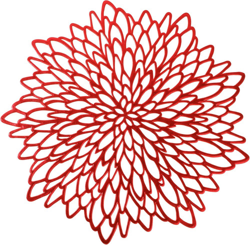 Pack red placemats - red, metallic